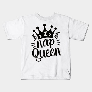 Nap Queen - Royalty of Rest Kids T-Shirt